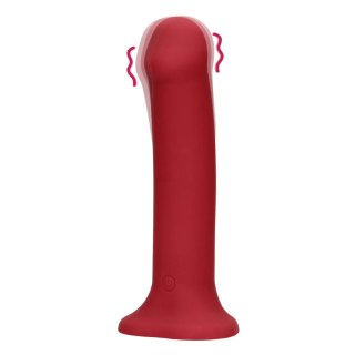 Dildo silikonowe wibrujące czerwone 19.8cm Non-Phallic Vibrating Dildo SHOTS
